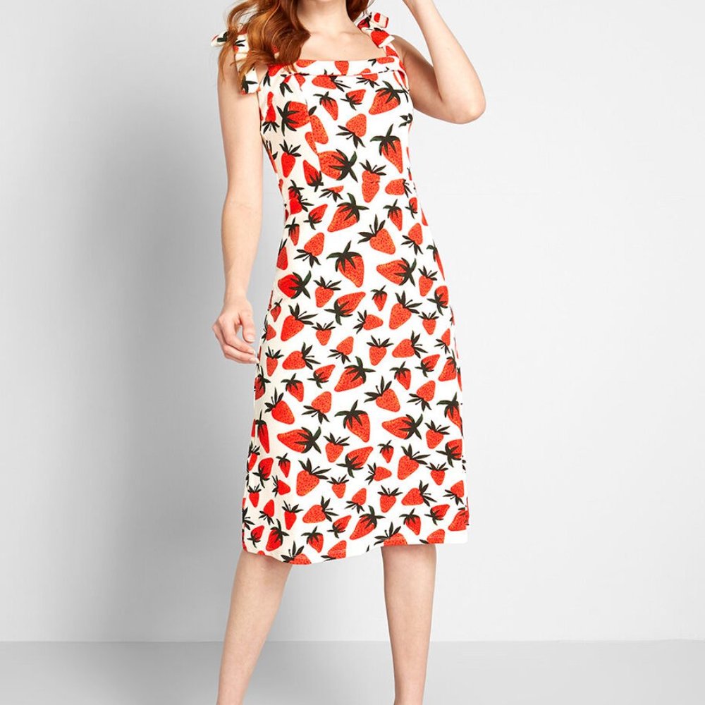 Berry Necessary Tie-Shoulder Dress NWT